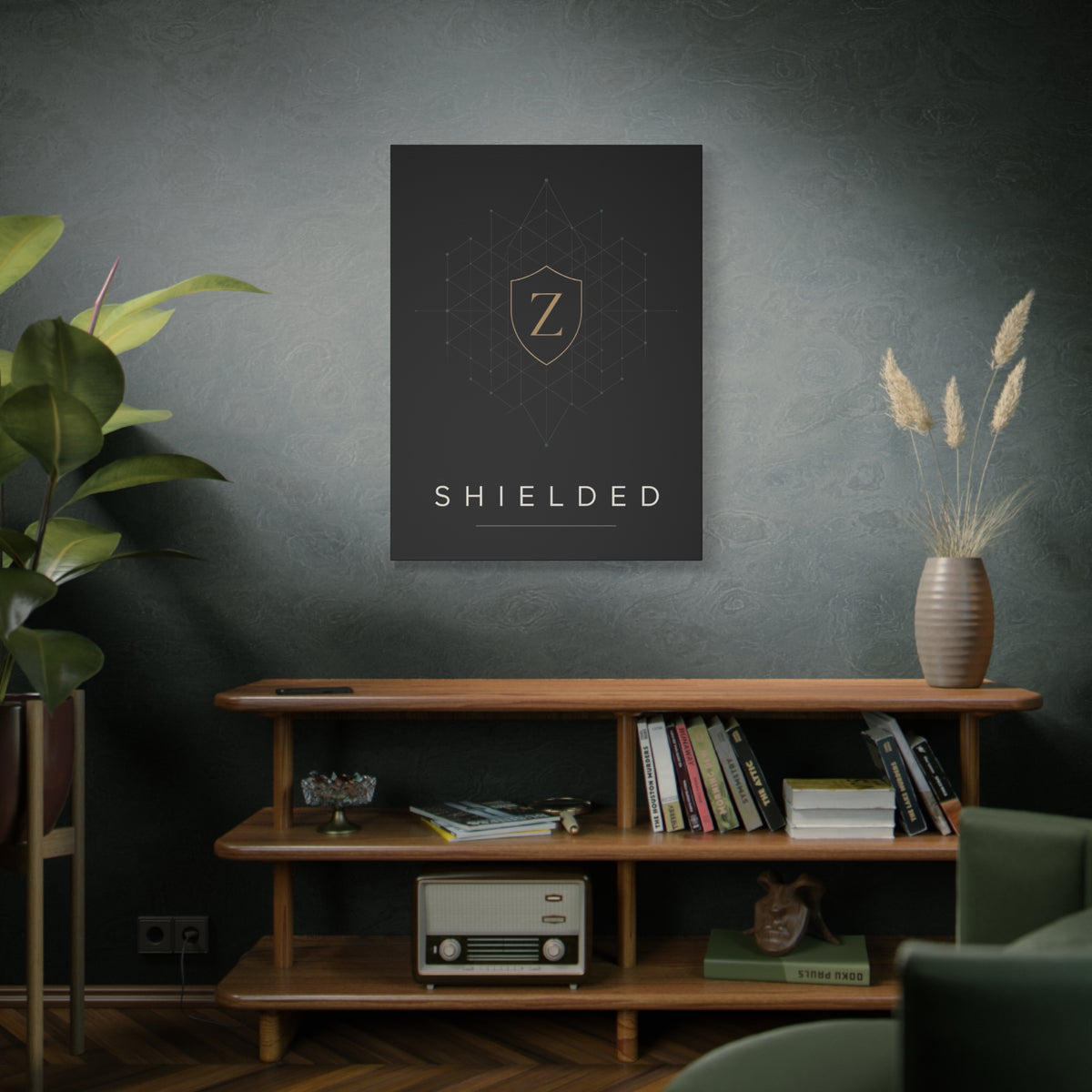 Shielded Zcash ZEC Canvas Art | Extremely Limited Edition of 5 | Hand-Stretched Matte Canvas 1.25" | Ready-to-Hang ZEC Privacy Wall Art