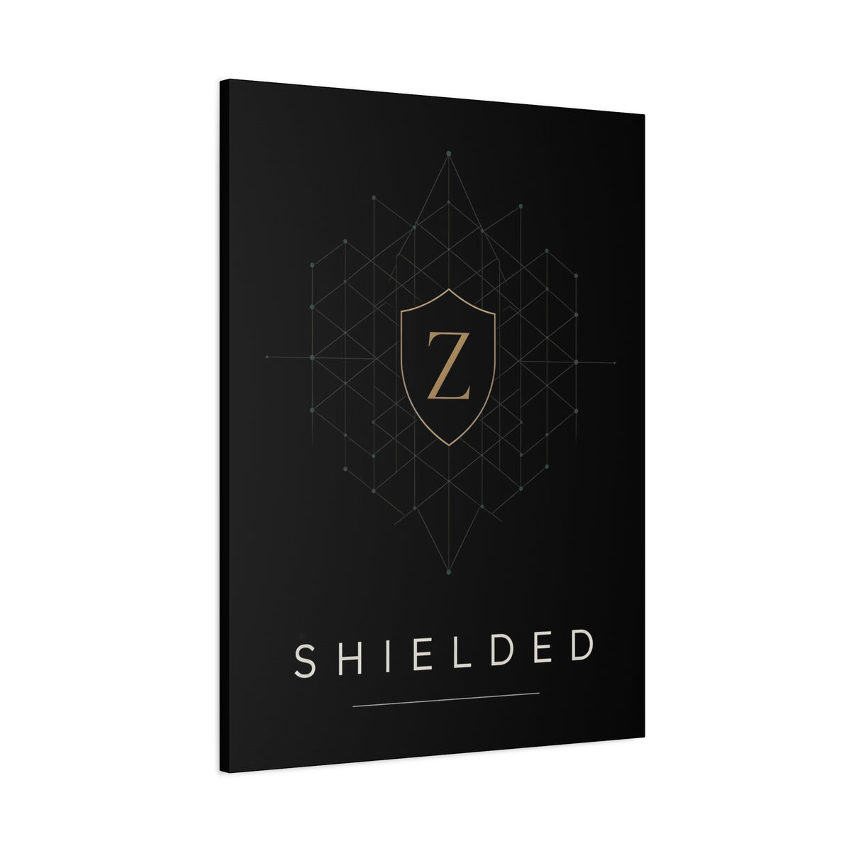 Shielded Zcash ZEC Canvas Art | Extremely Limited Edition of 5 | Hand-Stretched Matte Canvas 1.25" | Ready-to-Hang ZEC Privacy Wall Art