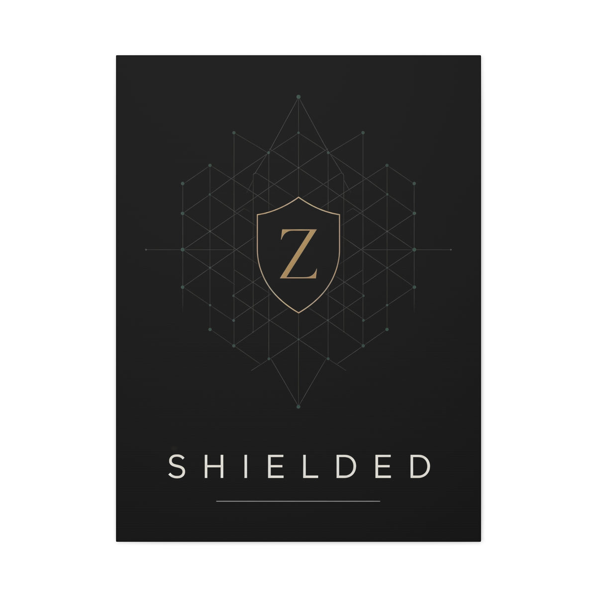 Shielded Zcash ZEC Canvas Art | Extremely Limited Edition of 5 | Hand-Stretched Matte Canvas 1.25" | Ready-to-Hang ZEC Privacy Wall Art
