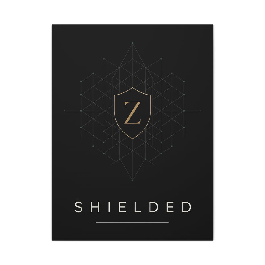 Shielded Zcash ZEC Canvas Art | Extremely Limited Edition of 5 | Hand-Stretched Matte Canvas 1.25" | Ready-to-Hang ZEC Privacy Wall Art