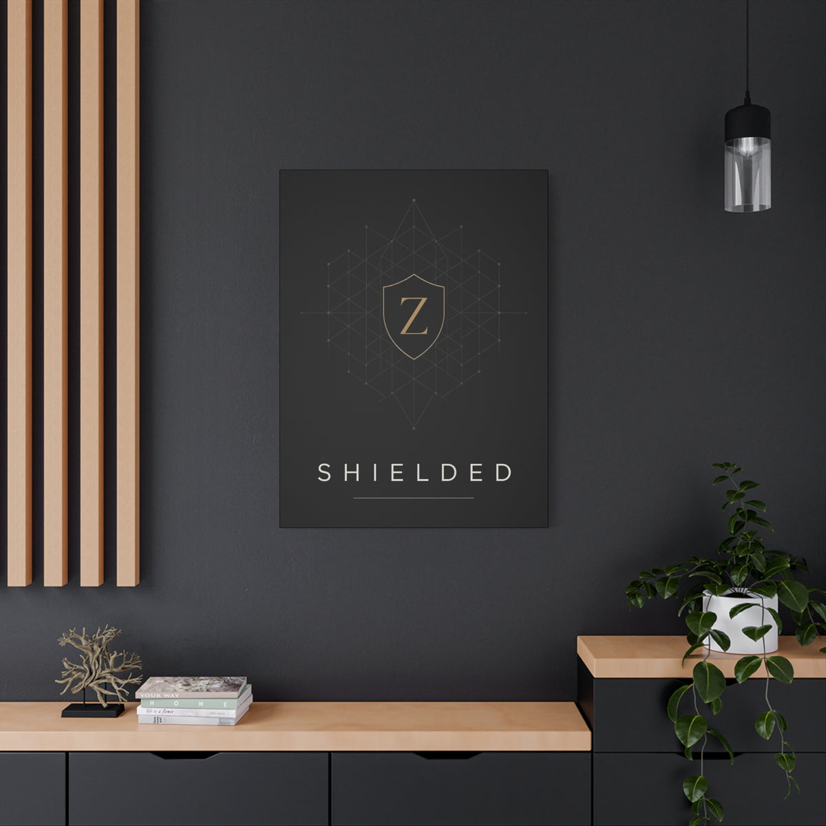 Shielded Zcash ZEC Canvas Art | Extremely Limited Edition of 5 | Hand-Stretched Matte Canvas 1.25" | Ready-to-Hang ZEC Privacy Wall Art